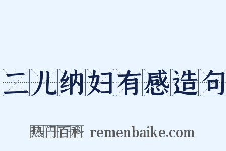 二儿纳妇有感造句是什么意思的图片
